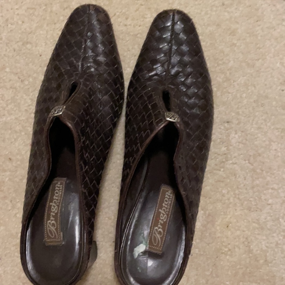 Brighton Brown Tynan Leather brown dressy clogs